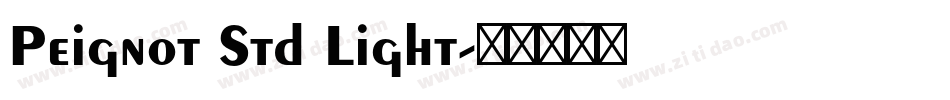 Peignot Std Light字体转换